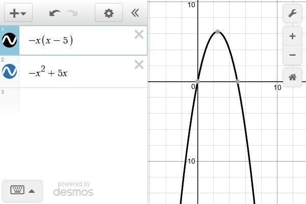 Which polynomial matches the expression -x(x – 5)?x2 – 5x x2 + 5x -x2 + 5x -2x – 5-example-1