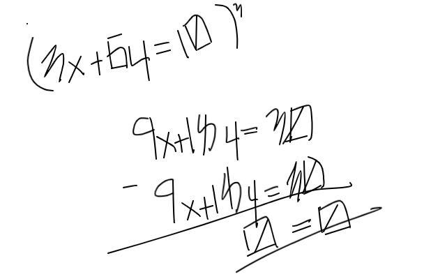 Which of the following best describes the solution to the system of equations below-example-1