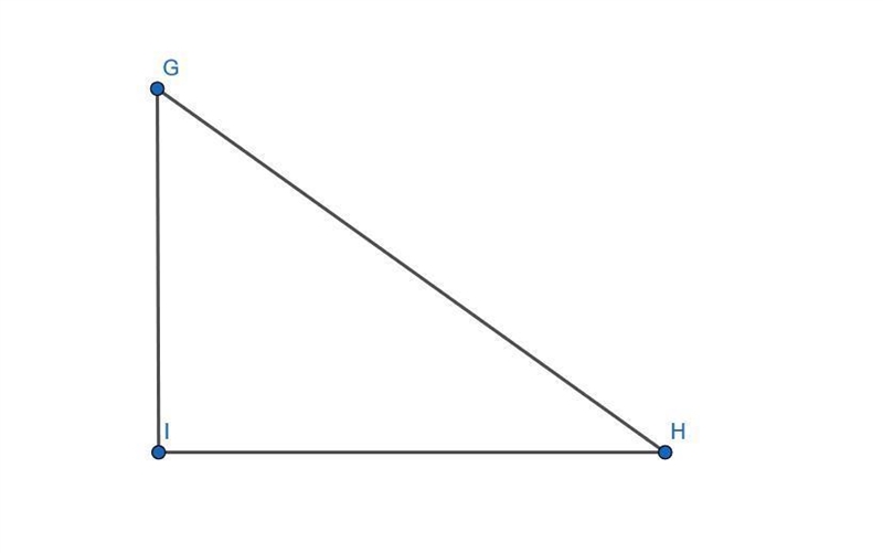 In ΔGHI, the measure of ∠I=90°, IH = 24, GI = 7, and HG = 25. What is the value of-example-1