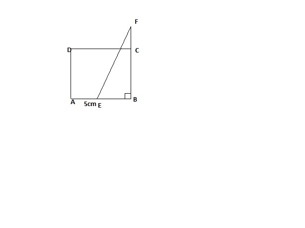 The area of square ABCD is 81 square units and the area of triangle EBF is 53 square-example-1