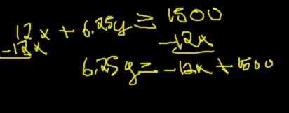 What’s 12x + 6.25y greater than or equal to 1500-example-1