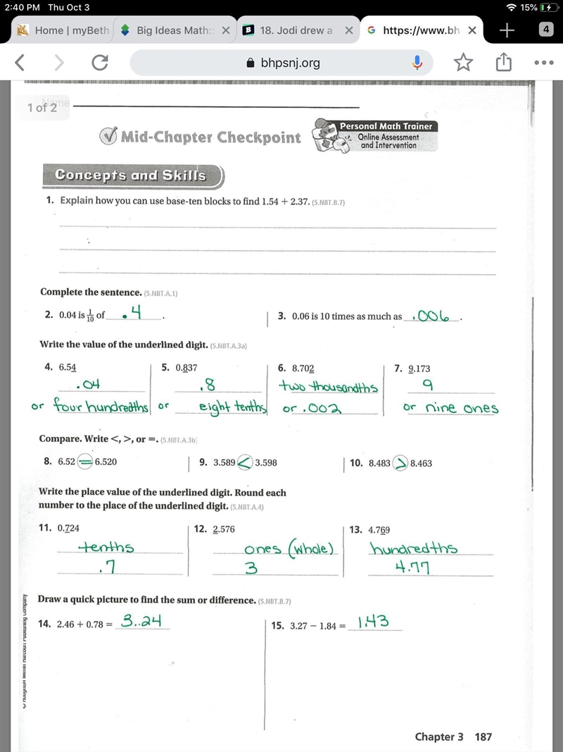 18. Jodi drew a quick picture to model the answer for 3.14 - 1.75. Draw what her picture-example-1