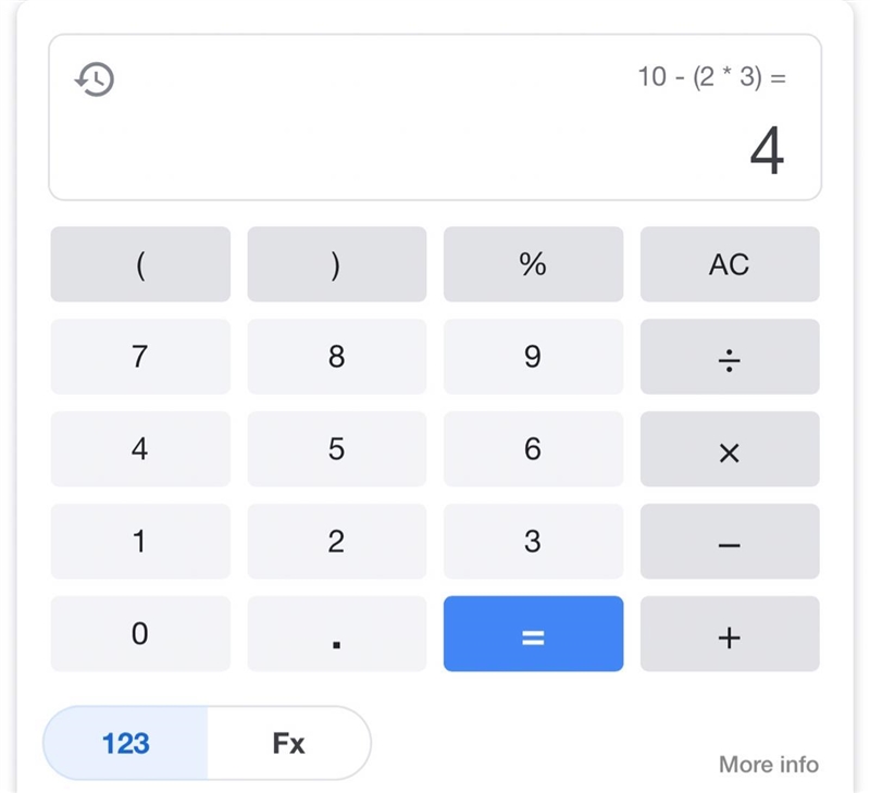 10 minus the product of 2 and 3-example-1