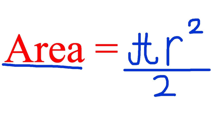 How do I find the area of a half circle?-example-1