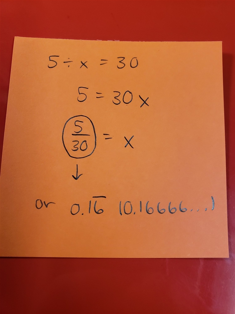 5÷x=30 Please Solve Now-example-1