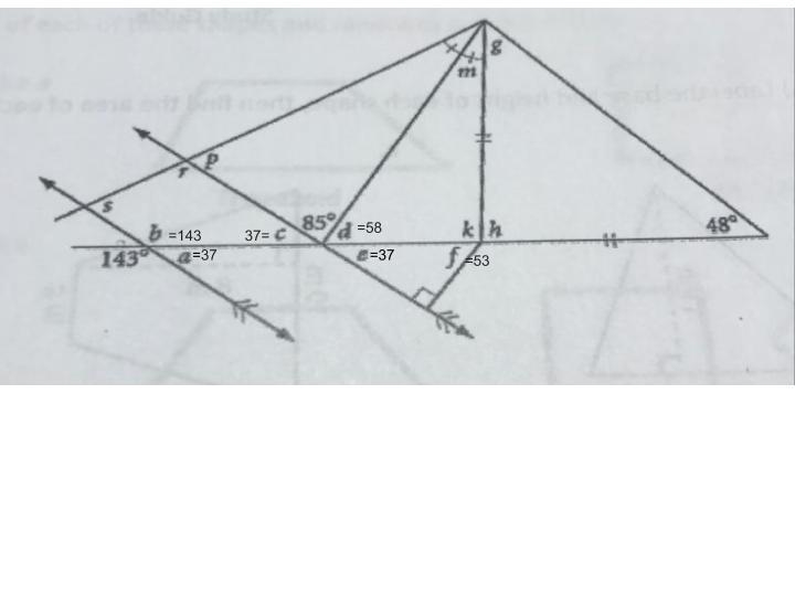 I need help with finding the missing angle measures ( you don’t have to name the relationship-example-1