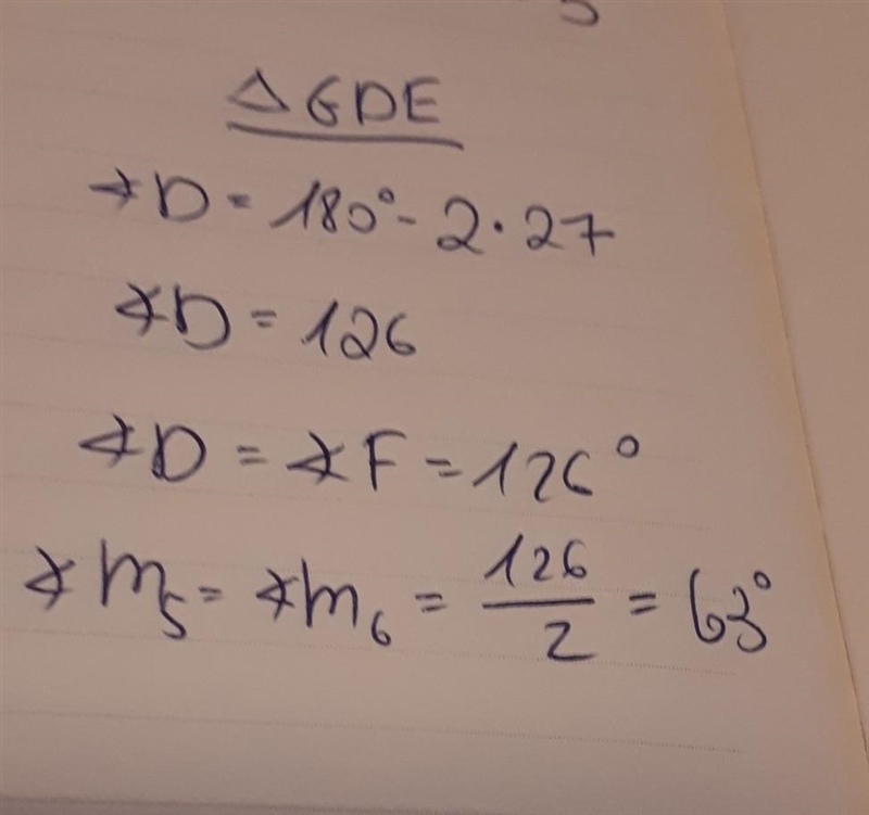 Help me find measure of angles five and six ​-example-1