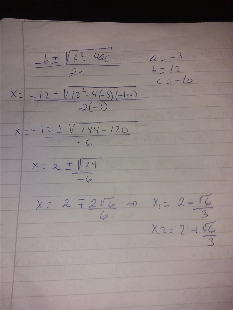 4) y=-3x² + 12x - 10-example-1