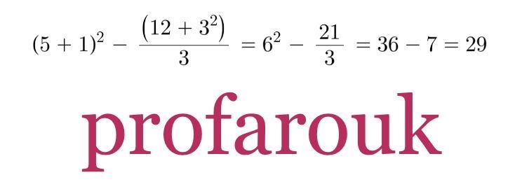 Simplify (5+1)^2-(12+3^2)/3-example-1