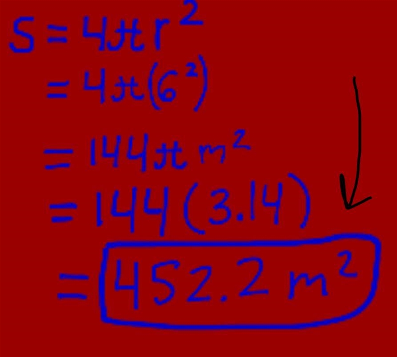 What is the surface area of a sphere with a diameter of 12 centimeters ?-example-1