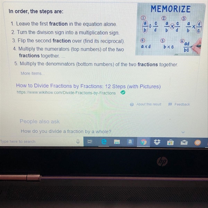 Can someone please explain how to divide fractions?-example-1