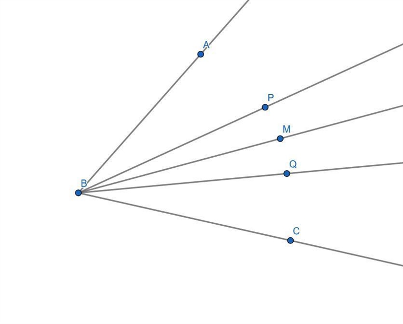 In the diagram, $BP$ and $BQ$ trisect $\angle ABC$. $BM$ bisects $\angle PBQ$. Find-example-1