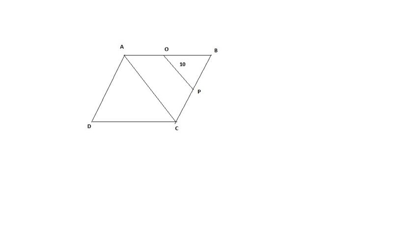 The length of the line segment joining the midpoints of sides AB and BC of the parallelogram-example-1