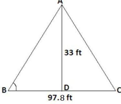 One particular 33 feet tall cone dry sand has a base diameter of 97.8 feet. To the-example-1