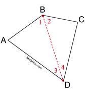 The quadrilateral shown is a rhombus. What is m∠4?-example-1