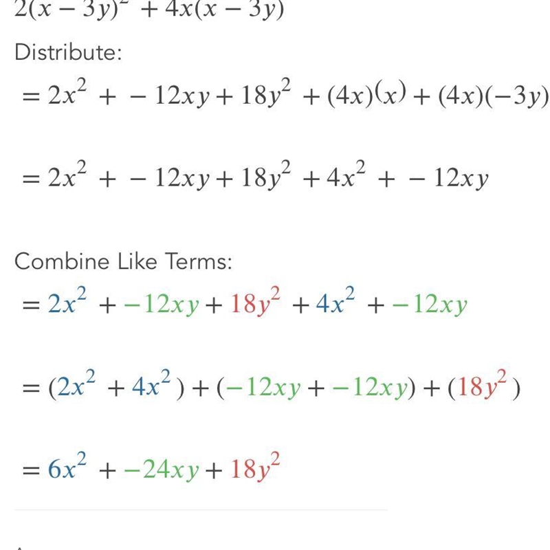 2(x - 3y) ^(2) + 4x(x - 3y) ​-example-1