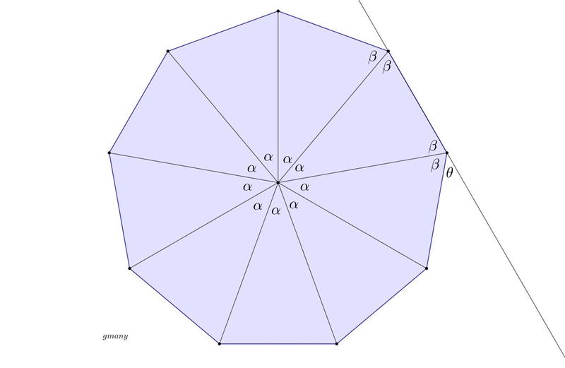 Find the measure of one exterior angle of the following polygon: Nonagon-example-1