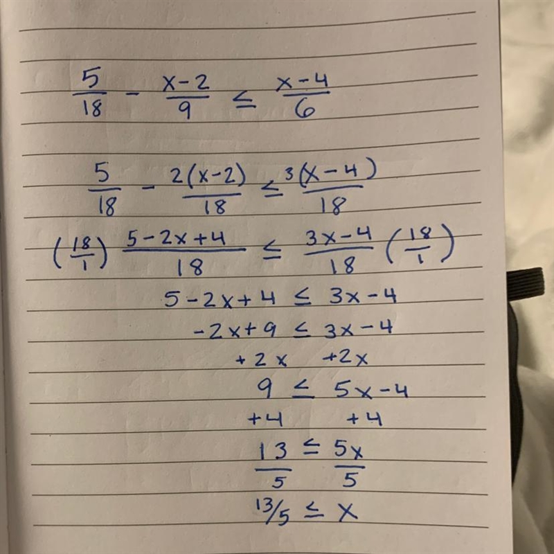 PLEASE HELP! Solve the inequality step by step.... ( the picture of the problem is-example-1