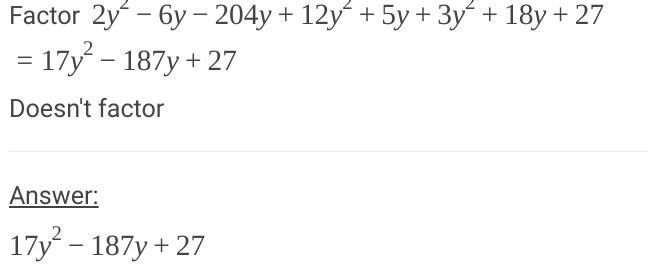 Lai ales What is the quotient? + 2y2 - 6y-20 4y+12 y2 +5y+ 3y2 + 18y+27-example-2