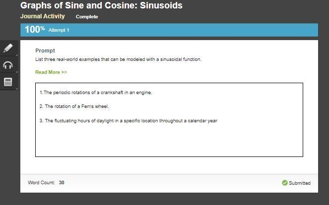 List three real-world examples that can be modeled with a sinusoidal function.-example-1