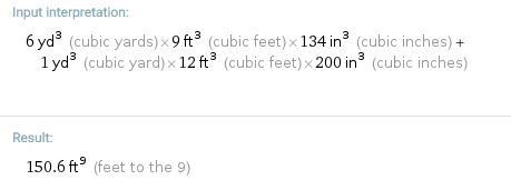 Solve the following addition problem. Remember to carry as necessary. 6cu yd9cu ft-example-1