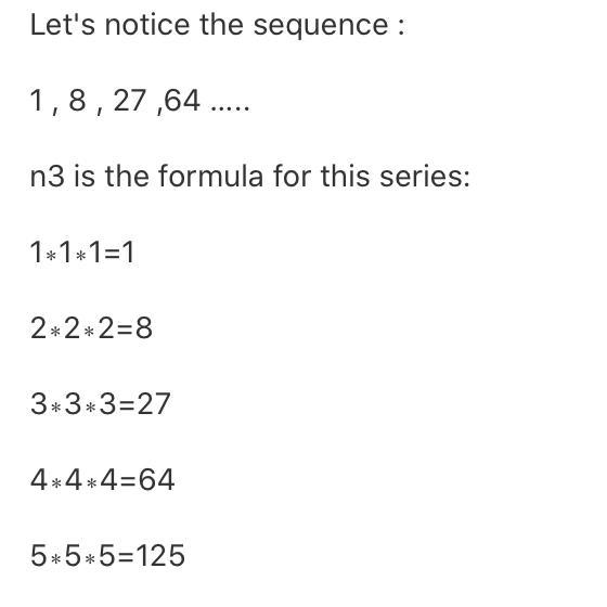 Conjecture of 1, 8, 27, 64,-example-1