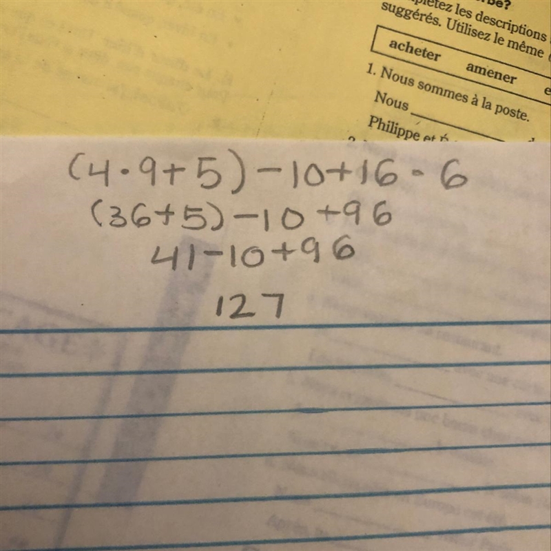 How do you solve (4×9+5) -10+16×6-example-1