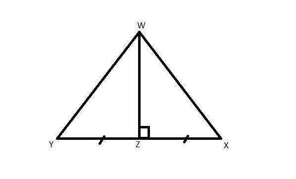 Declan draws triangle WXY. He then constructs a perpendicular bisector from vertex-example-1