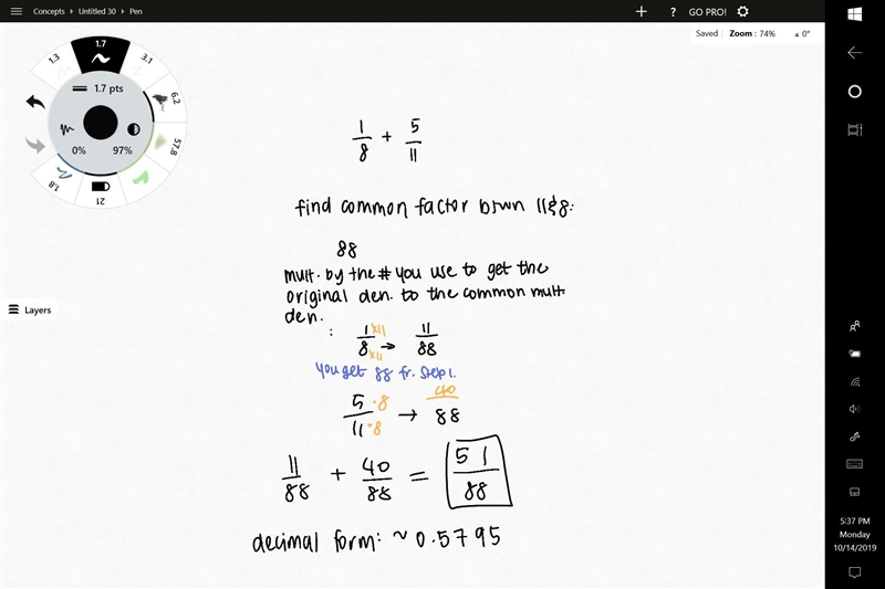 1/8 + 5/11 estimated and simplified-example-1