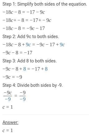 -18c-8=-17-9c solve for c​-example-1