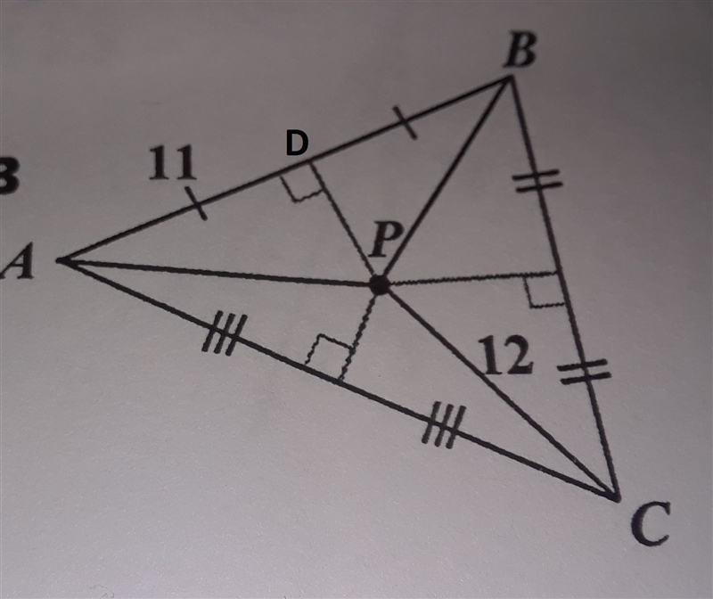 In each triangle p is the circumcenter use circumcenter theorem to solve for the givin-example-1