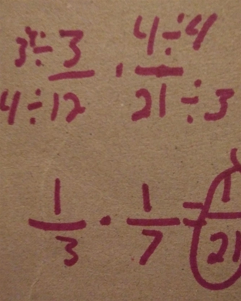 Add, subtract, multiply, or divide. Write in simplest form. 3/12 times 4/21-example-1