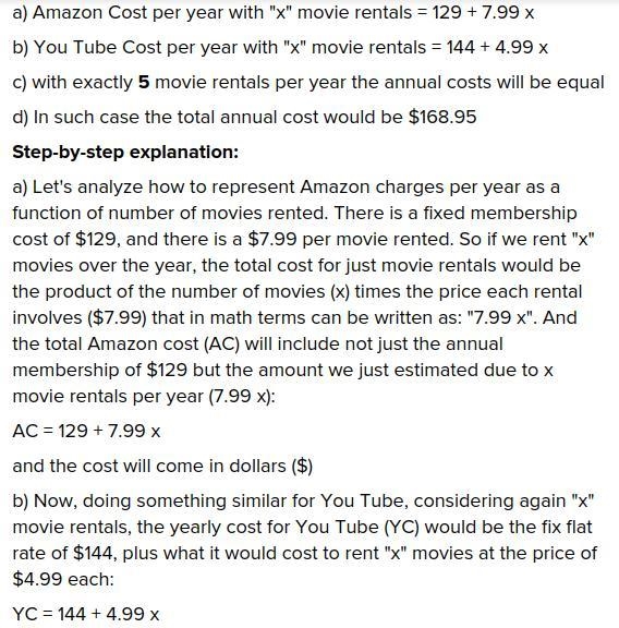 Amazon charges a flat rate of $129 (yearly) for Amazon Prime and $7.99 for each H-example-1