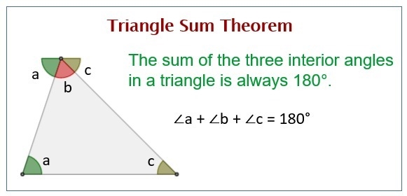 How do you use the triangle sum theorem to find the measure of each angle in degrees-example-1