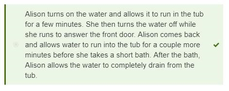 This graph shows the water level in a bathtub, in inches, over time (in minutes). What-example-1