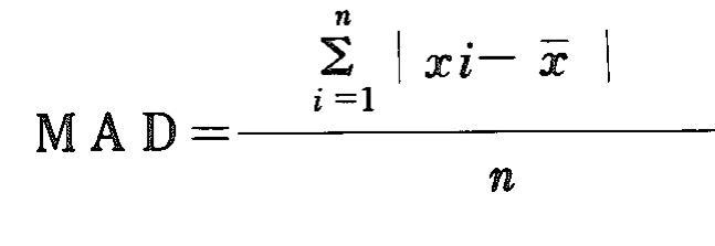 What is the mean absolute deviation (MAD) of the data set?-example-1