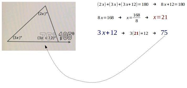 I need help indicating the exterior angle-example-1