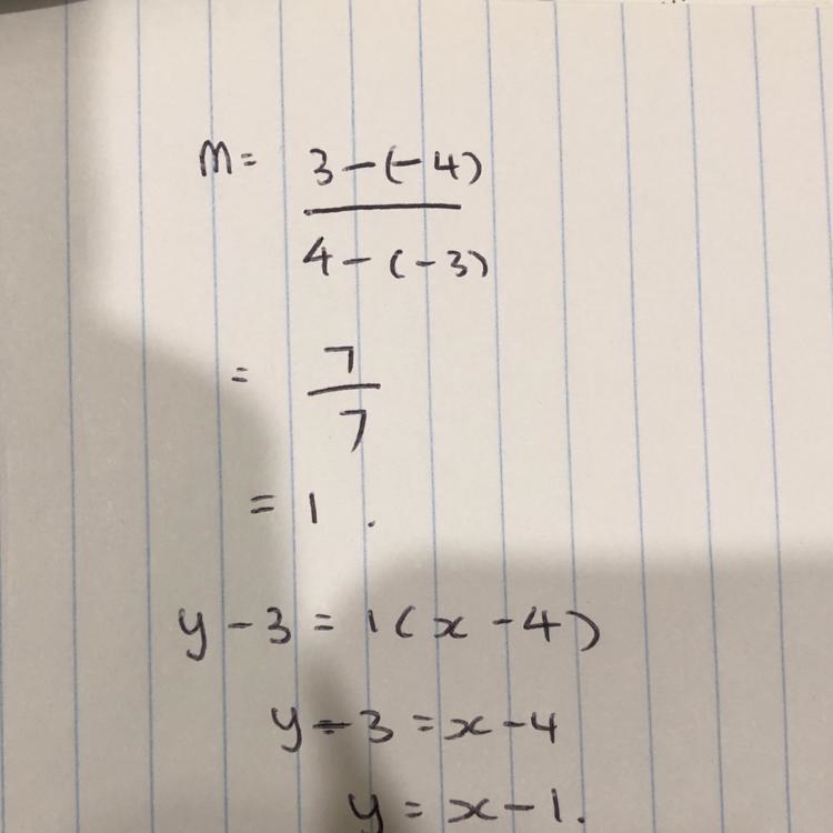 Write an equation in slope intercept form parallel to the line traveling through the-example-1