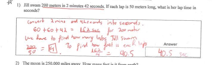 Jill swam 400 meters in 3 minutes. How long does it take her to swim 400 meters in-example-1