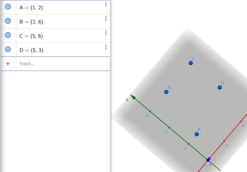 What is the most precise term for quadrilateral ABCD with vertices A(1,2) B(2,6) C-example-1