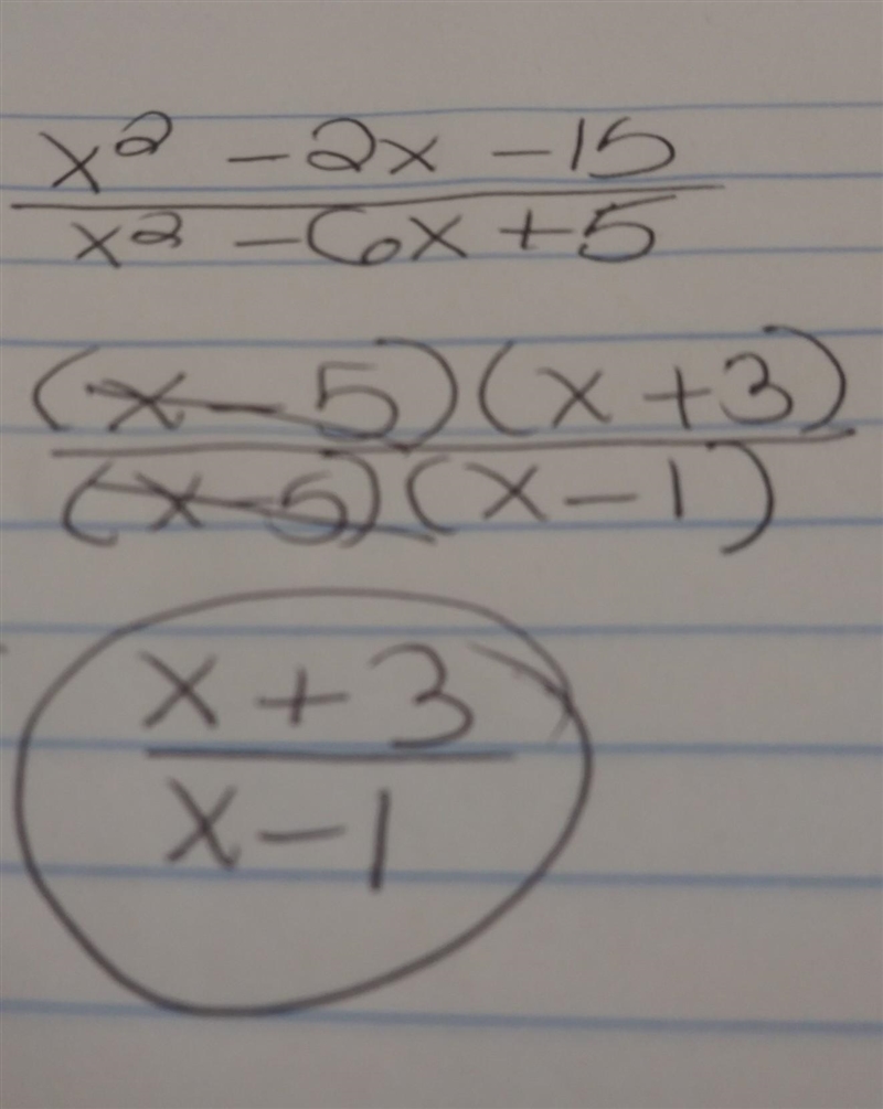 X² – 2x - 15 / x² - 6x+5-example-1