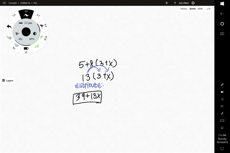 Simplify the expression 5+8(3+x)​-example-1