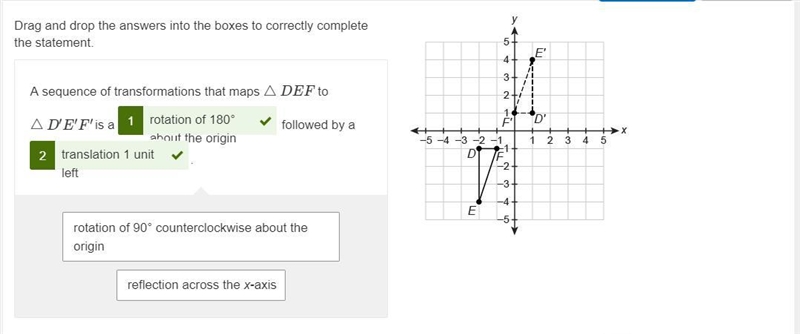 Graph the image of the given triangle after the transformation with the rule (x, y-example-2