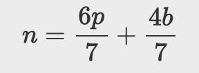 Solve 14n+6p-8b=18p for n-example-1