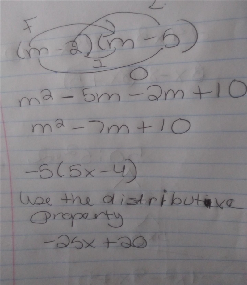 I need to know what the answer for -5(5x-4) aand and how to do it-example-1