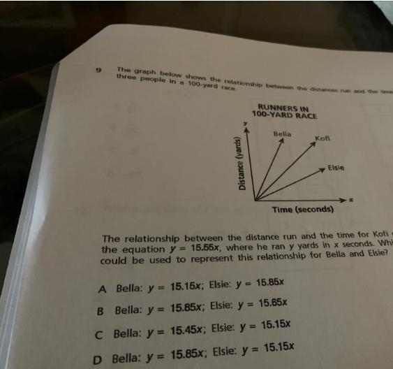 the relationship between the distance run and the time for Kofi can be represented-example-1