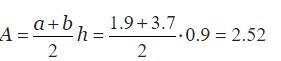 The area of the trapezoid is A. 2.52 sq. Cm. B. 8 sq. Cm. C. 8.9 sq. Cm.-example-1