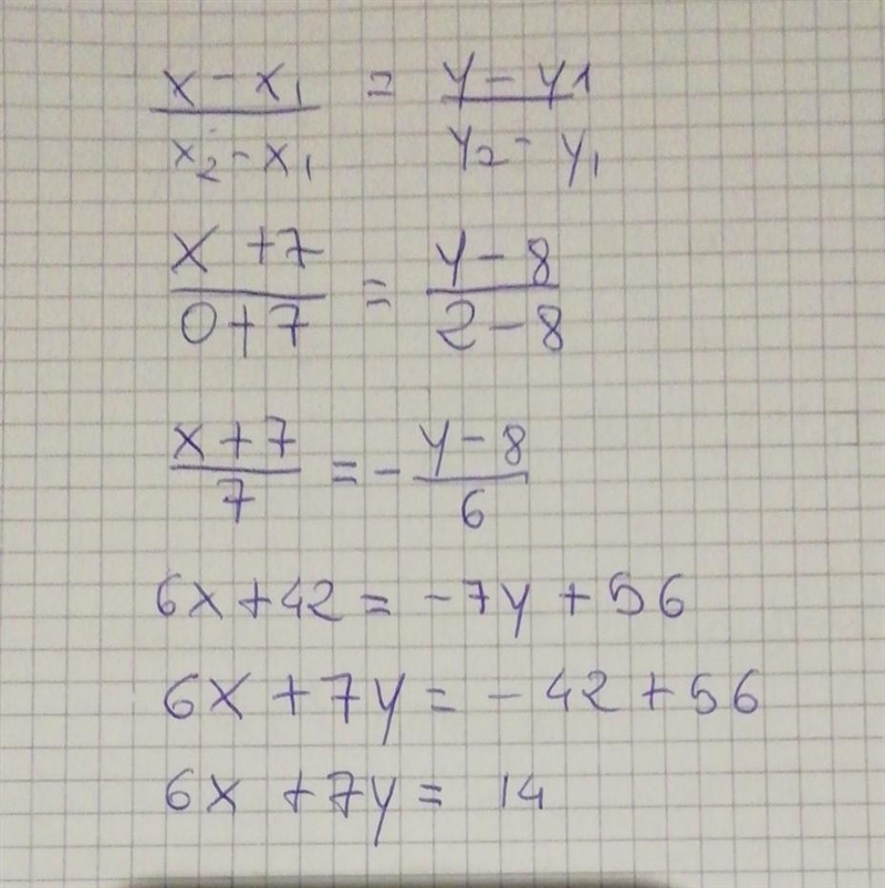 Determine the standard form of the equation of the line that passes through (-7,8) and-example-1