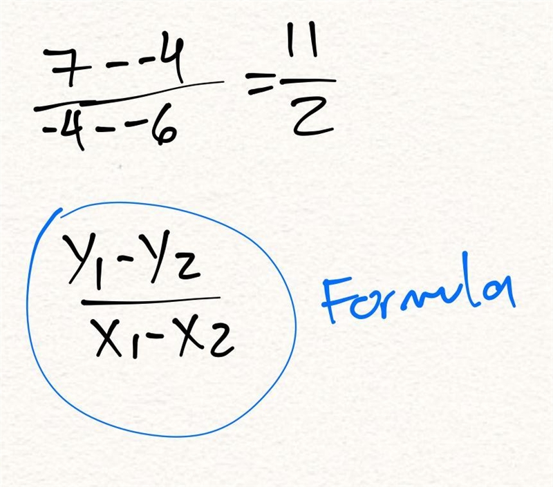 (-4, 7), (-6,-4) what is the slope ?-example-1