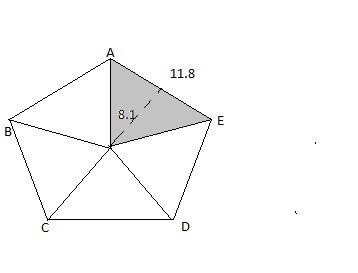 Calculate the area of the regular pentagon below: A regular pentagon with side length-example-1